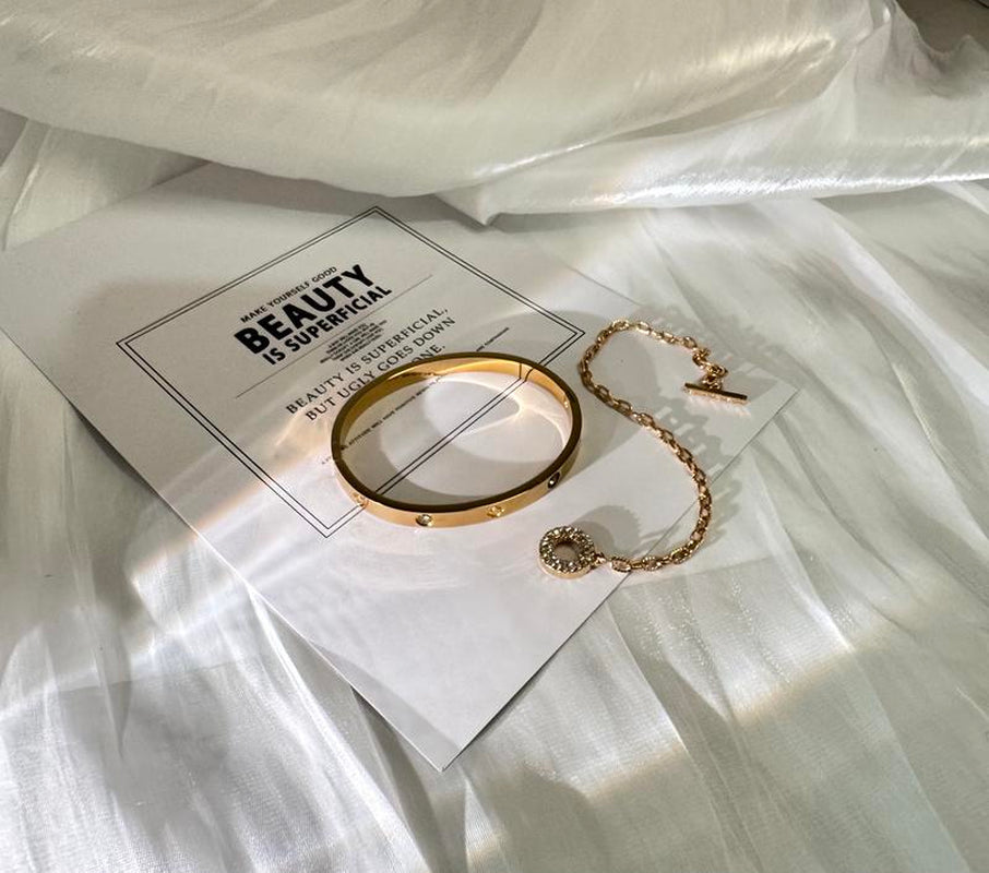 Elegant minimalist bracelet for women, 18K Jewellery