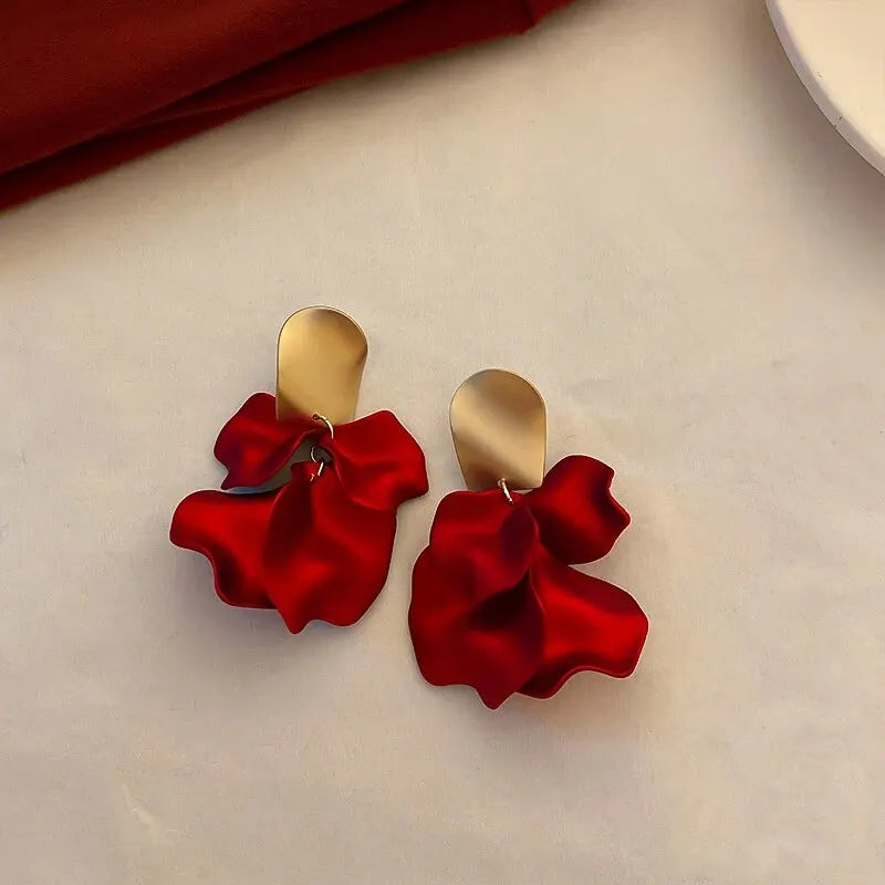 Colorful Petal Dangle Earrings