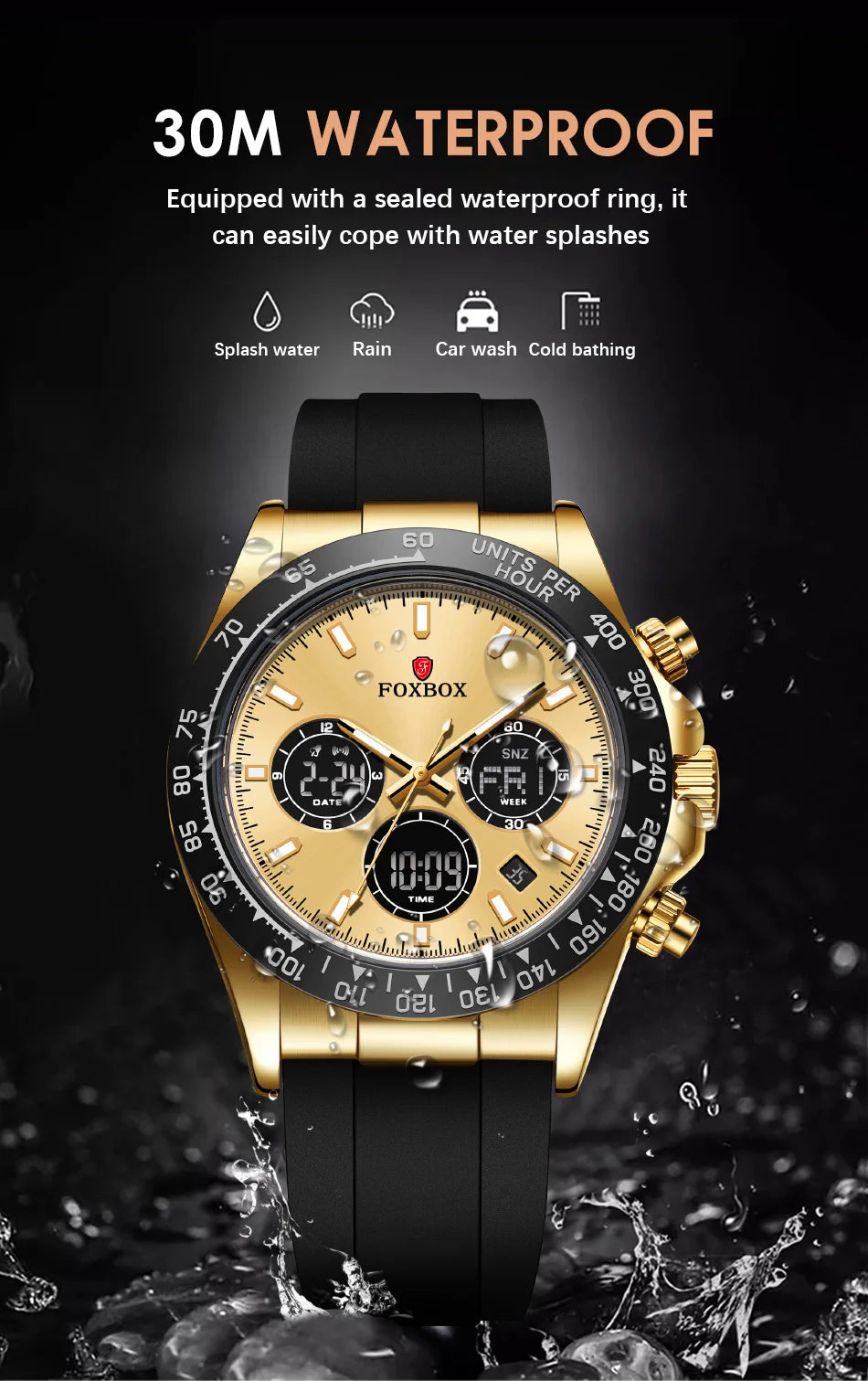 LIGE Men’s Military Sport Watch