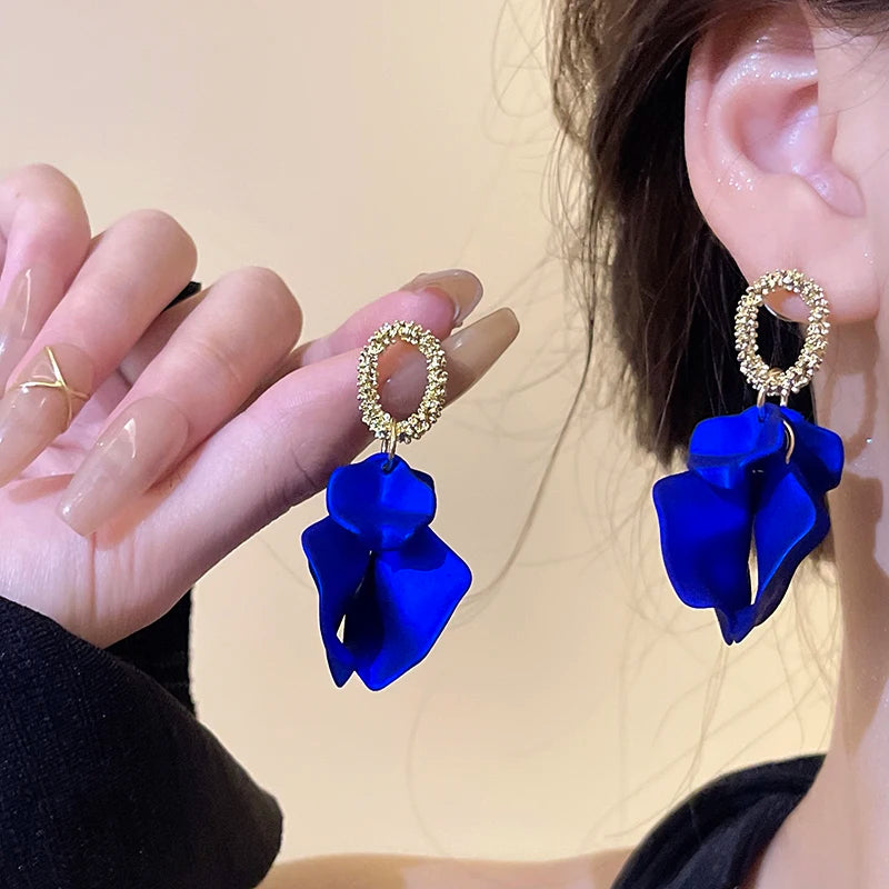 Colorful Petal Dangle Earrings
