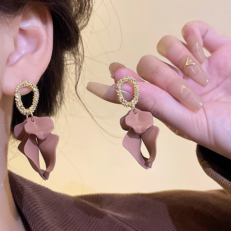 Colorful Petal Dangle Earrings