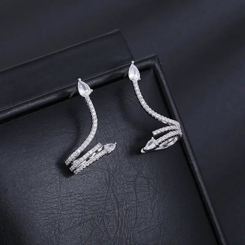 Zircon Snake Earrings