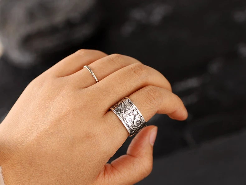 Unisex Lotus Sutra Ring