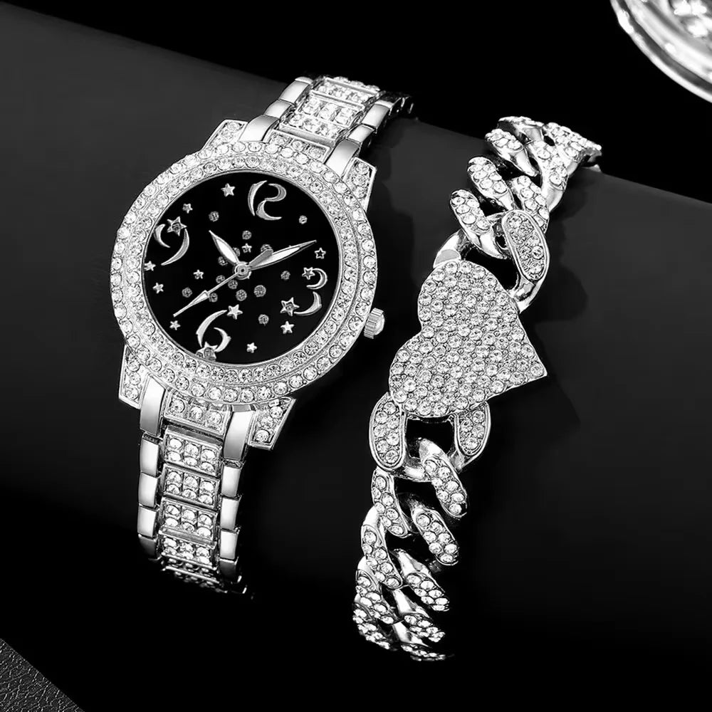 Rhinestone Women’s Watch Set