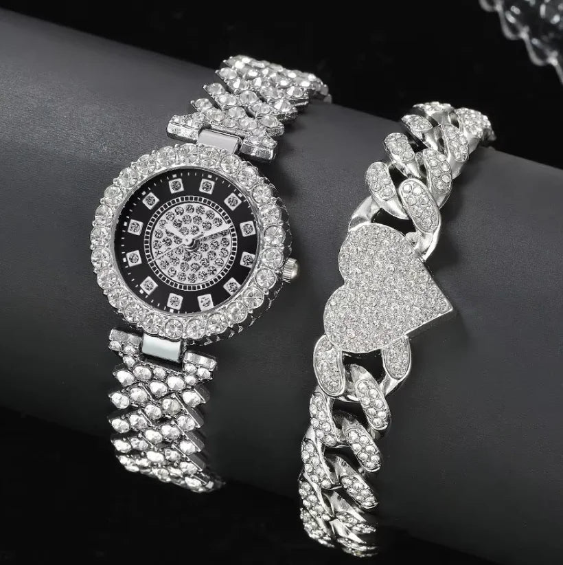 Rhinestone Women’s Watch Set