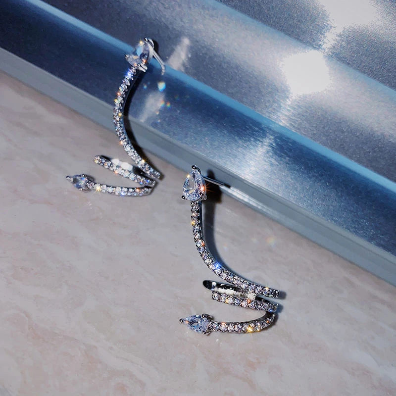 Zircon Snake Earrings