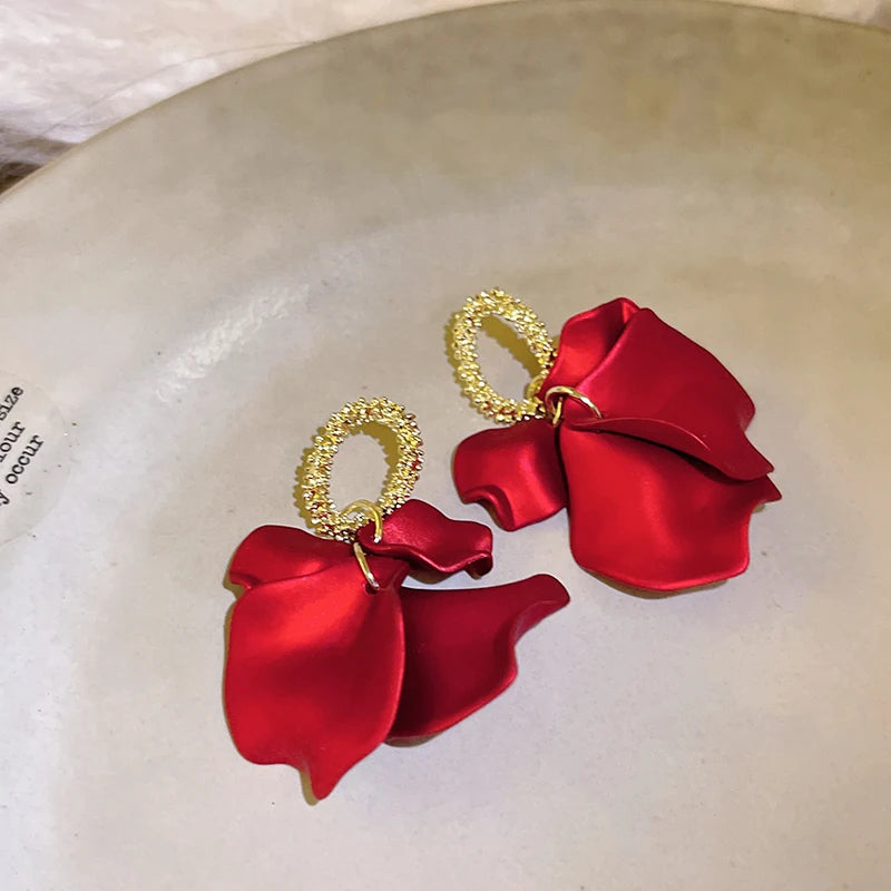 Colorful Petal Dangle Earrings