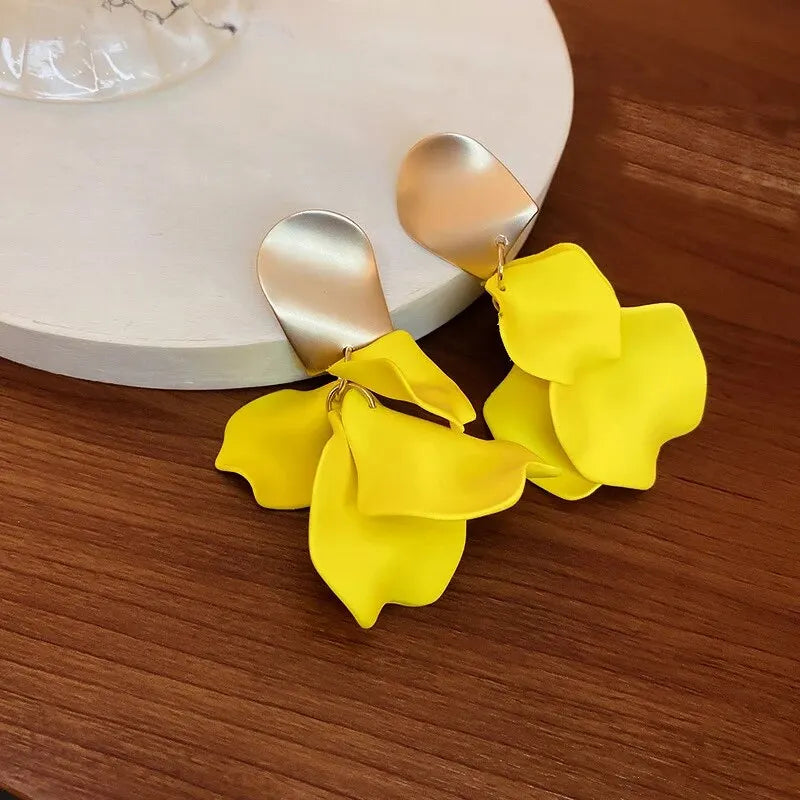Colorful Petal Dangle Earrings
