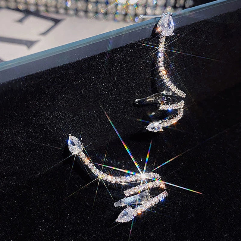 Zircon Snake Earrings