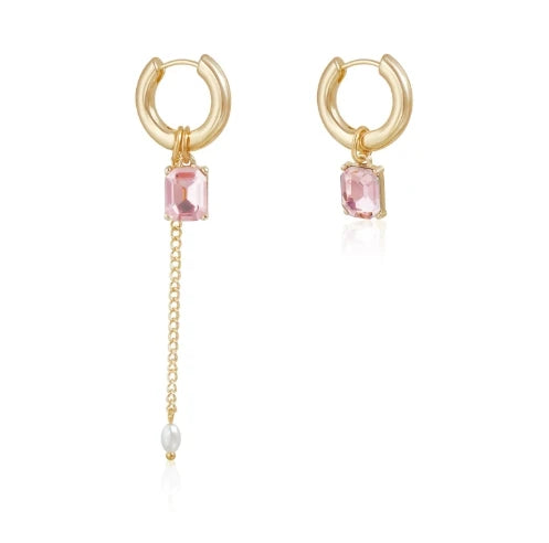 Crystal Bead Tassel Necklace Set