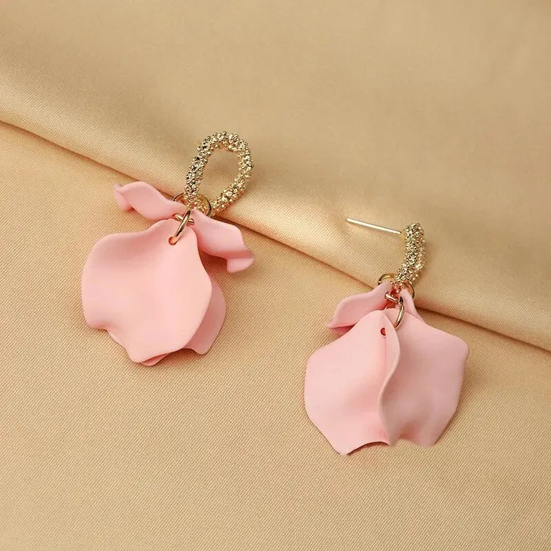 Colorful Petal Dangle Earrings