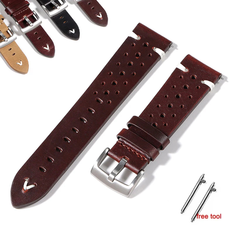 Vintage Genuine Leather Watch Strap
