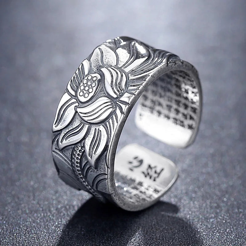 Unisex Lotus Sutra Ring