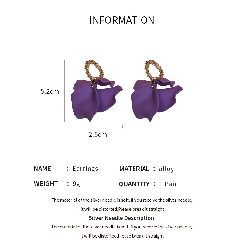 Colorful Petal Dangle Earrings