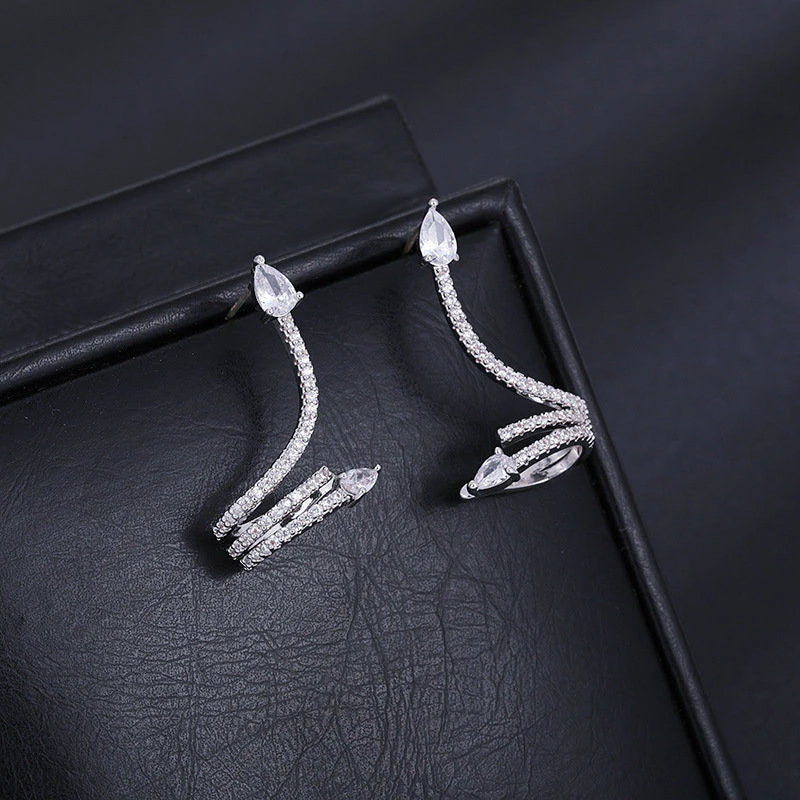 Zircon Snake Earrings