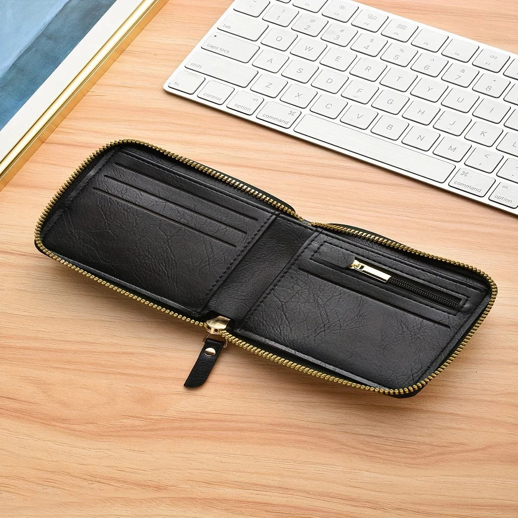 Custom Name Men’s PU Leather Wallet