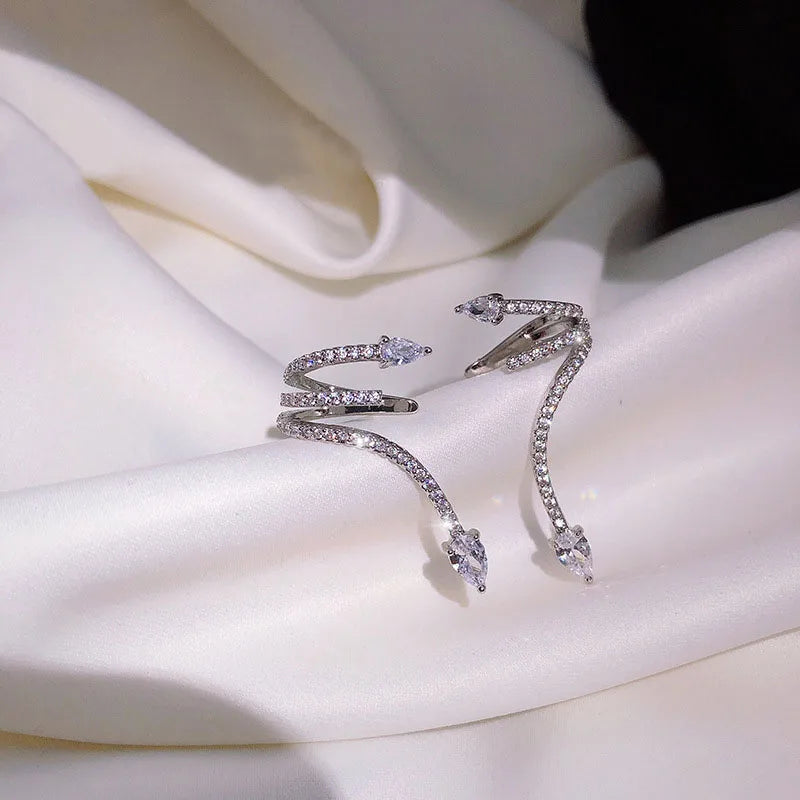 Zircon Snake Earrings