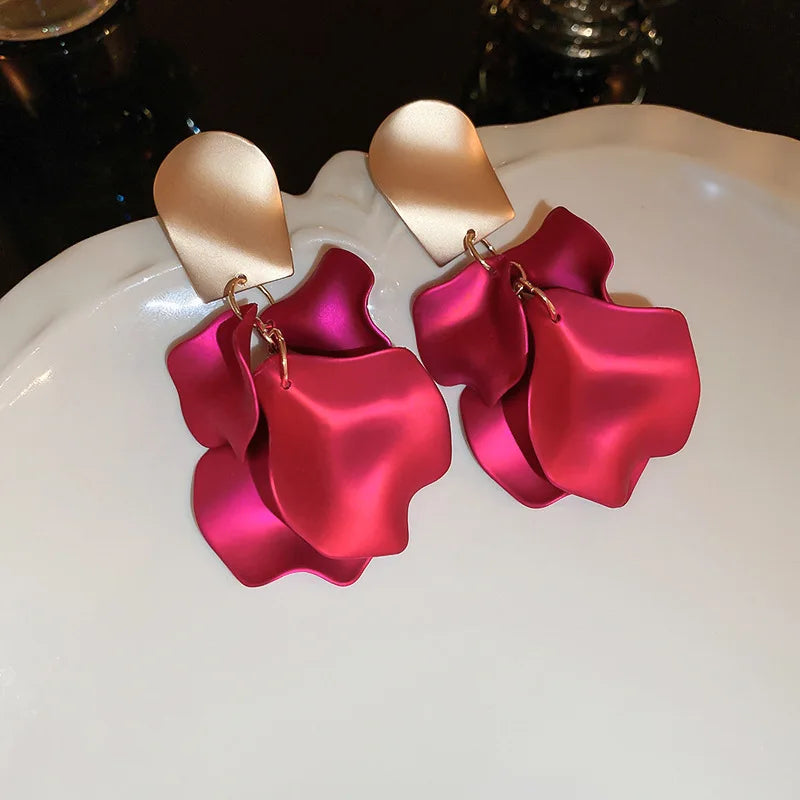 Colorful Petal Dangle Earrings