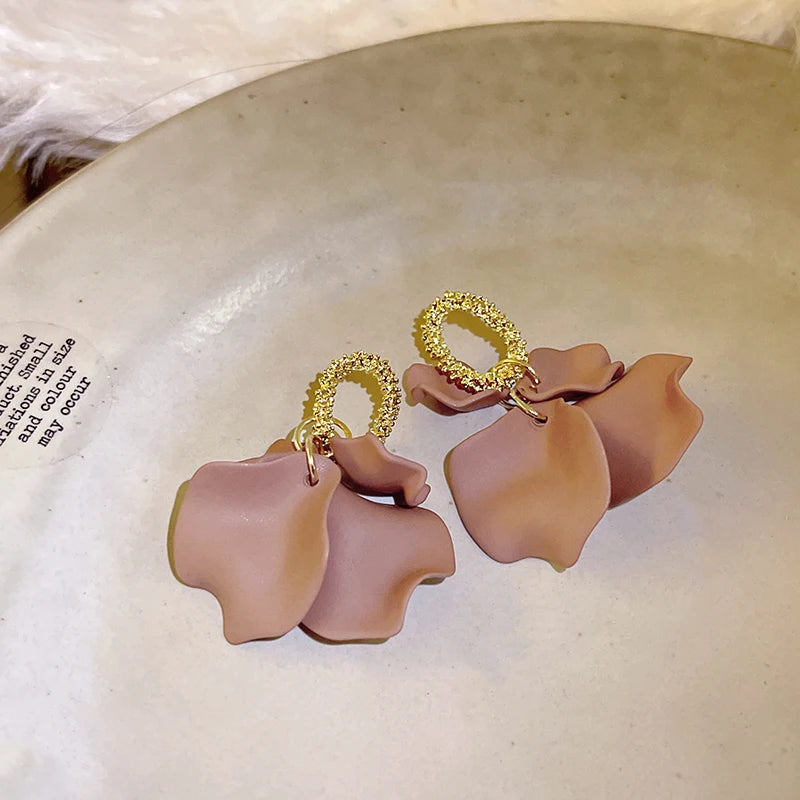 Colorful Petal Dangle Earrings