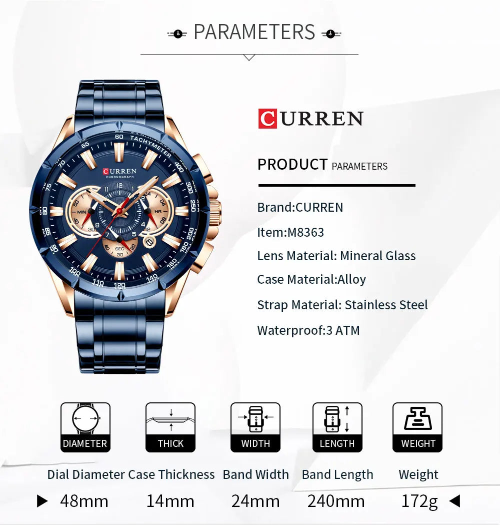 Curren 8363 Men’s Quartz Watch