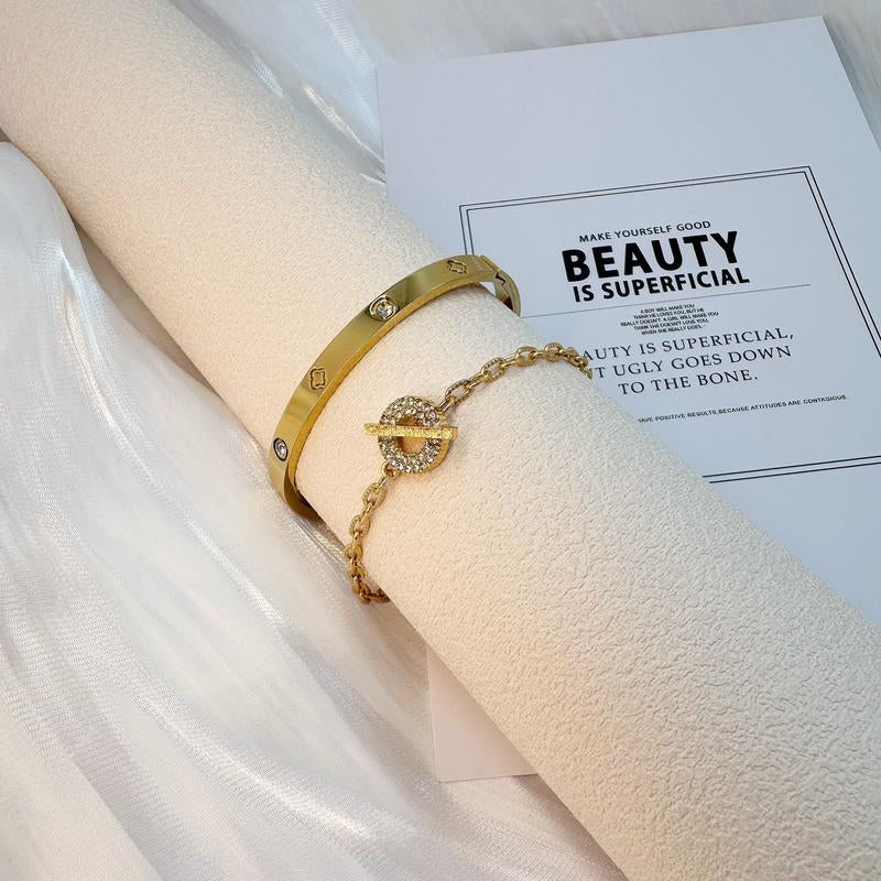 Elegant minimalist bracelet for women, 18K Jewellery 